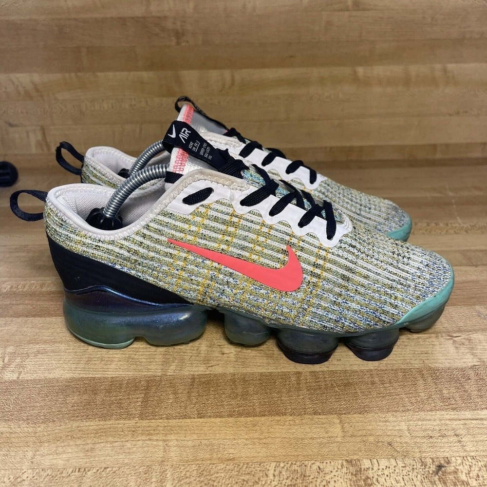 Nike Air VaporMax Flyknit 3 Size 6Y Womens 7.5 Shoe Crimson Turquoise BQ5238-104